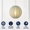 Jonathan Y Sia 16" 1-Light Scandinavian Japandi Adjustable Lantern Metal w/Ribbed Cocoon Globe Shade LED Pendan JYL4206B - alternate 3