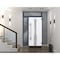 Vdomdoors Steel Door Deux 1717 Gray Graphite Sidelight and Transom Window Stainless Inserts Single Modern Pai DEUX1717EXD-GRE-W36+12 x H80+16-Left-hand Inswing - alternate 3