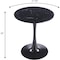 Leisuremod Bristol Round MDF Dining Table - Pedestal Base Kitchen Table, Modern Style BTBL-B27BLMT - alternate 2