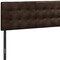 Homeroots Brown Faux Leather Upholstered Full Headboard 490178 - alternate 2