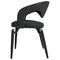 Leisuremod Entice Modern Leather Dining Chair with Iron Legs Open-Back Design in Charcoal, 4PK EC60CH-4 - alternate 2