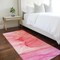Homeroots 2' X 8' Pink Abstract Washable Non Skid Indoor Outdoor Runner Rug 559758 - alternate 2