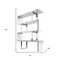 Homeroots 67" White And Silver Metal and Wood Three Tier Etagere Bookcase 555012 - alternate 3