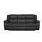 Homeroots 86" Gray Faux Leather Sofa With Black Legs 366299 - alternate 1