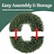 Elf Stor Indoor/Outdoor Prelit Extra Large Christmas Wreath, Green, 60 in 50-200-60 - alternate 2