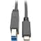 Tripp Lite USB C to USB Type B Cable 5 Gbps USB Type C to USB-B M/M 6ft U422-006 - alternate 1