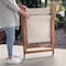 Amerihome Acacia and Canvas Folding Arm Chair AWFDC - alternate 2