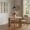 Homeroots 42" Natural Solid Wood Mirrored Double Pedestal Base Round Top Dining Table 712152 - alternate 2