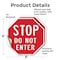Signmission Stop Do Not Enter, 6 inch X 6 inch, Vinyl Decal, 2PK OC-D-2PACK-6-11 - alternate 2
