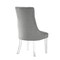 Homeroots Set of Two Tufted Light Gray and Clear Upholstered Linen Dining Side Chairs 543514 - alternate 4