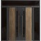Vdomdoors Aluminum Double Doors Dekton 0163 Venezia Noce 2 Sidelights and Top Transom Entry Door Painted (W10 DEKTON0163DEXD-VEN-W16+72+16xH96+12-LH-I - alternate 1