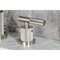 Kingston Brass Widespread Bathroom Faucet with Knurled Handle and Brass Pop-Up, Brushed Nickel FSC8928KNL - alternate 4