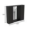 Homeroots 24" Black Laminate Accent Cabinet With Four Shelves 477610 - alternate 2