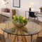 Fab Glass And Mirror 44in. Clear Round Glass Table Top, 1/2in. Thickness Tempered Beveled Edge Polished 44RT12THBETE - alternate 2