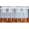 Homeroots Set of Four 26" White Heavy Duty Plastic Low Back Counter Height Bar Chairs, 4PK 555090 - alternate 3