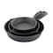 Oster Castaway 3 Piece Cast Iron Pre-Seasoned Frying Pans 130013.03 - alternate 1