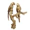 Homeroots 13" Antiqued Gold Parrots Hanging Dimensional Sculpture 401320 - alternate 2