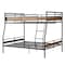Homeroots Dark Brown Full Industrial Metal Bunk Bed 286146 - alternate 1