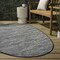 Jonathan Y Callan Modern Rustic Abstract Gray/Black 4 ft. x 6 ft. Indoor/Outdoor Shaped Area Rug SHP202F-4 - alternate 2