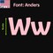 Aacc Self-Adhesive Vinyl Letter: W, Scale: 40 cm. Color: Pink Font: Anders by, 8PK AACC-Anders-UW-Pink-M40x8 - alternate 1