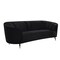 Homeroots 92" Black Velvet Sofa 491038 - alternate 2