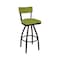 Bfm Seating Bristol Swivel Barstool - Grade 4 Upholstered Seat & Back - Steel Frame - Sand Black Finish 4301SSTT008-SB - alternate 1
