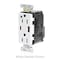 Leviton USB Receptacle, 15 A, 1/2 hp, White, PBT M56AC-HGW - alternate 2