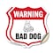 Signmission Dog Warning Shield Sign Bad Dog, 4 inch X 4 inch, Vinyl Decal, 2PK SHI-D-2PACK-4-377 - alternate 1