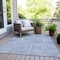 Homeroots 9' X 12' Blue And Ivory Abstract Washable Indoor Outdoor Area Rug 594921 - alternate 2