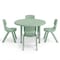Flash Furniture 5 PC Plastic Activity Table and 4 Chairs Set, 10.5 in Seat Height-Sage YU-YCX-0073-2-ROUND-TBL-SAGE-E-GG - alternate 3