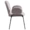 Leisuremod Celestial Boucle Dining Arm Chair with Black Powder Coated Iron Frame, Grey CCABL-23GR - alternate 4
