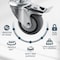 Powertec 3'' Threaded Stem Swivel Caster Wheels w/600 lbs Loads, Dual Locking Industrial Castor Wheels, 16PK 17201-Case4N - alternate 2