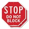 Signmission Stop Do Not Block, 6 inch X 6 inch, Plastic Sign, 2PK OC-P-2PACK-6-206 - alternate 1