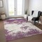 Homeroots 3' X 5' Eggplant Gray And Ivory Abstract Washable Indoor Outdoor Area Rug 599478 - alternate 3