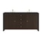 James Martin Vanities Gracyn 72" Double Vanity, Sable, w/ 3 CM Phantome Eclos Widespread Top D125-V72-SBL-WPHT - alternate 1