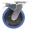 Vestil Elastic Rubber Swivel With Total Brake Caster 8 In. Diameter x 2 In. Width 770 lb Blue/Black CST-BB-8X2ER-SWTB - alternate 2