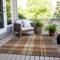 Homeroots 3' X 5' Chocolate Copper And Gold Plaid Washable Indoor Outdoor Area Rug 596321 - alternate 3