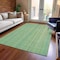 Homeroots 8' X 10' Aqua Beige And Teal Blue Striped Washable Indoor Outdoor Area Rug 616403 - alternate 4