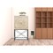 Homeroots 33in Distressed White Solid Wood Two Door Floral Carved Wine Cabinet 489015 - alternate 2