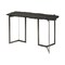 Homeroots 50" Black and Nickel Slate and Iron Distressed Double Pedestal Console Table 380247 - alternate 2