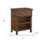 Homeroots 17" X 24" X 30" Reclaimed Oak Wood Nightstand 347184 - alternate 2