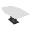 Skutchi Designs Hexagon Conference Table With Power, 48 in W, 72 in L, White HAR-HEX.IR-48X72-DOU.BK-WA7976-NA - alternate 1