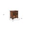 Homeroots 27" Dark Brown Solid Wood Three Drawer Nightstand 521188 - alternate 4