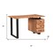 Homeroots 54" Brown Black Solid Wood and Metal Wall Mounted Writing Desk and Bookshelf Set w/ Three Drawers 634361 - alternate 2