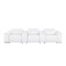 Homeroots 134" White Top Grain Leather Reclining USB Sofa And Storage 643705 - alternate 1
