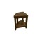 Homeroots Curvilinear Dark Brown Teak 18" Corner Shower Bench With Shelf 383308 - alternate 3