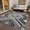 Homeroots 5' X 8' Black Gray And Ivory Tribal Washable Indoor Outdoor Area Rug 598095 - alternate 2