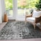 Homeroots 8' X 10' Charcoal Ikat Washable Indoor Outdoor Area Rug 576980 - alternate 3