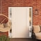 Vdomdoors Front Exterior Prehung Metal-Plastic Door, Manux 8111 White Silk, 2 Side Sidelite Transoms, Office MANUX8111EXD-WS-W14+36+14xH80-RH - alternate 2