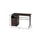 Homeroots 48" Chocolate Wood and Stainless Steel Computer Desk With Three Drawers 723743 - alternate 2